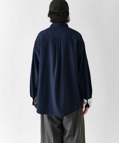 Neucon ニューコン 拼色寬袖口襯衫 2WAY
