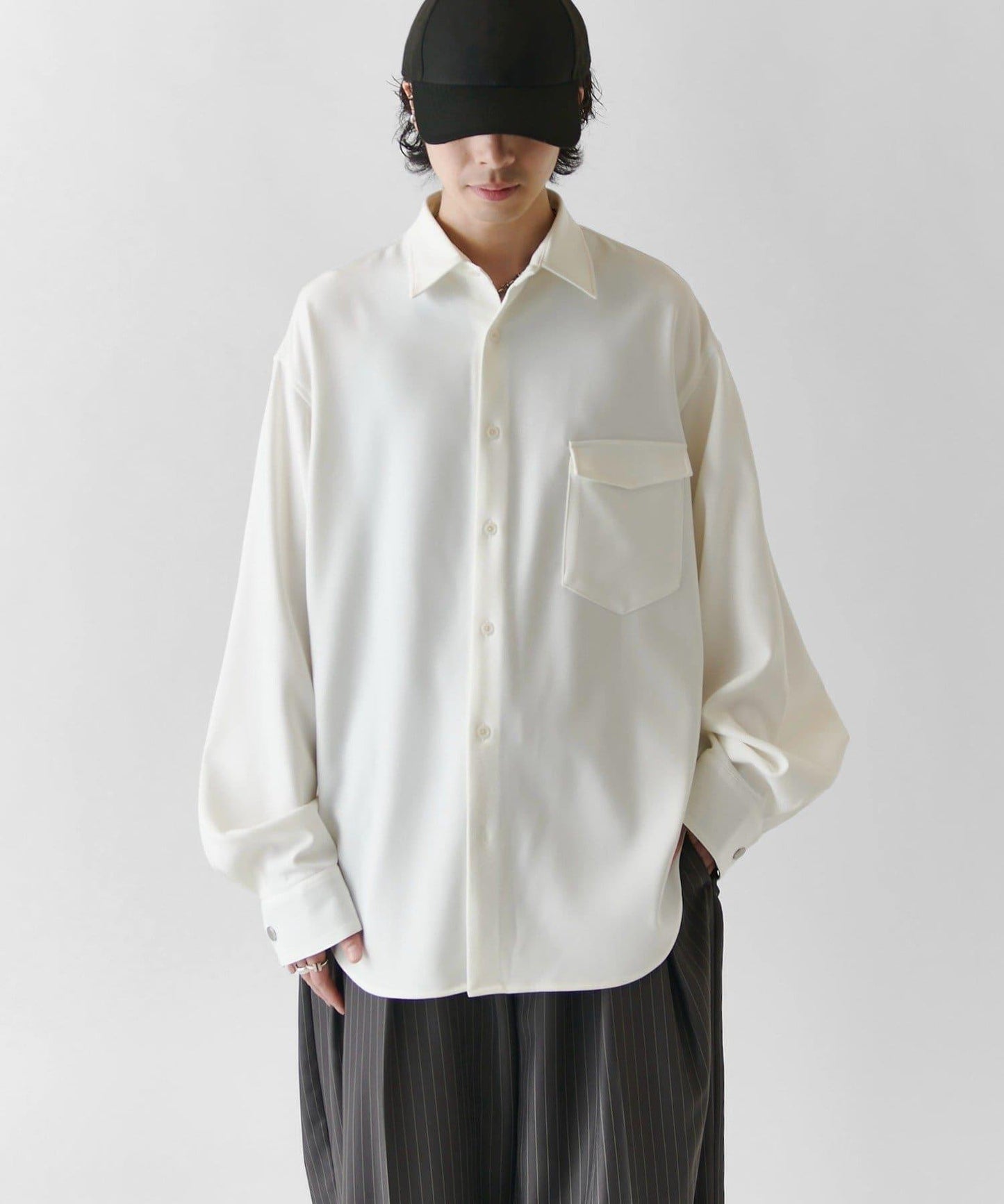 Neucon ニューコン 拼色寬袖口襯衫 2WAY