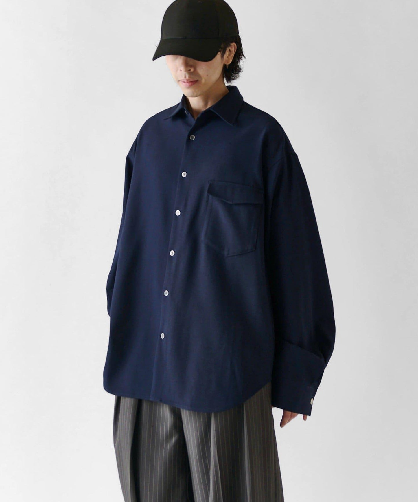 Neucon ニューコン 拼色寬袖口襯衫 2WAY