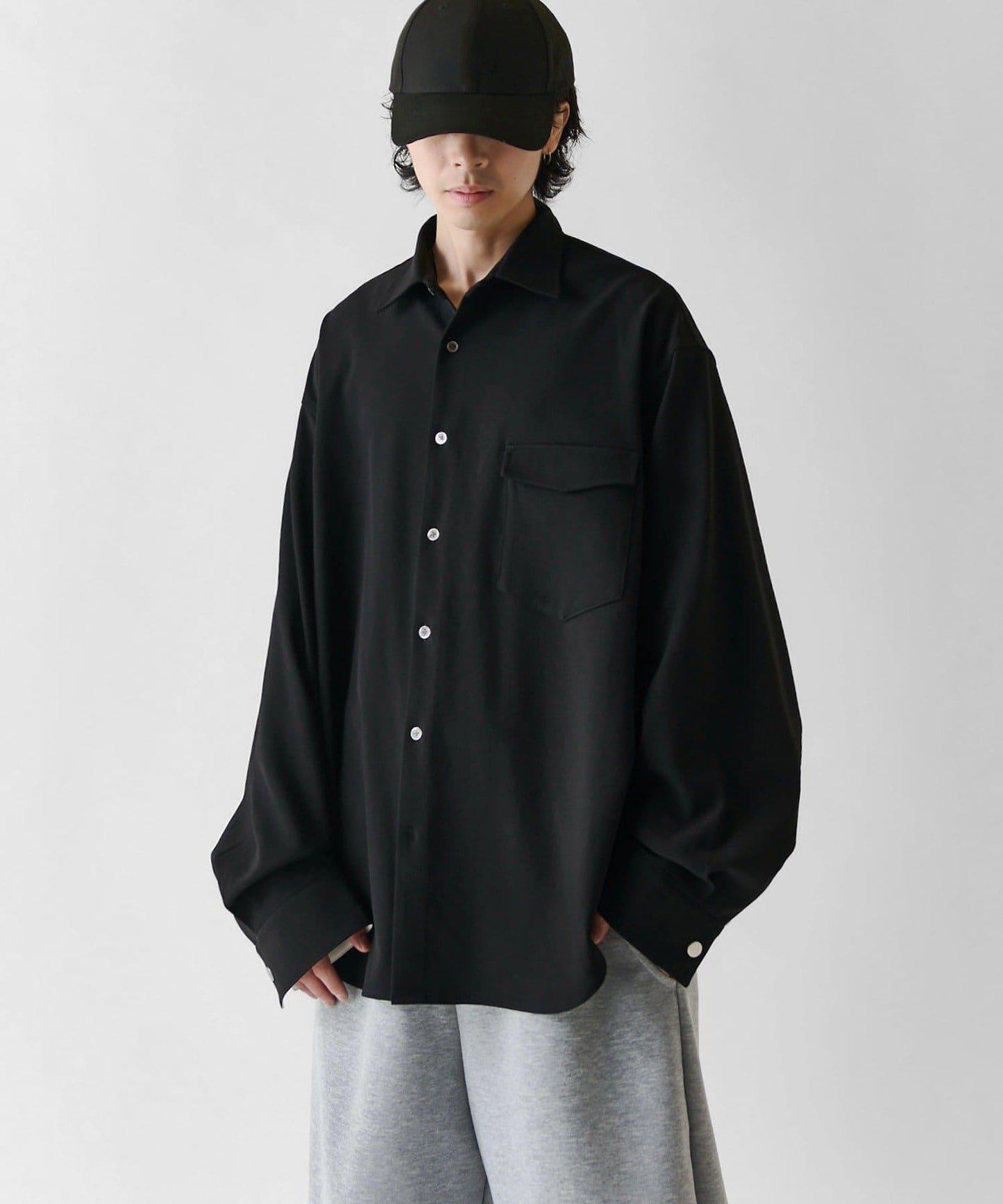 Neucon ニューコン 拼色寬袖口襯衫 2WAY