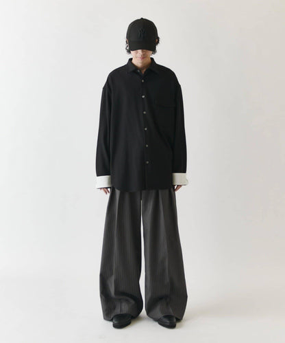 Neucon ニューコン 拼色寬袖口襯衫 2WAY
