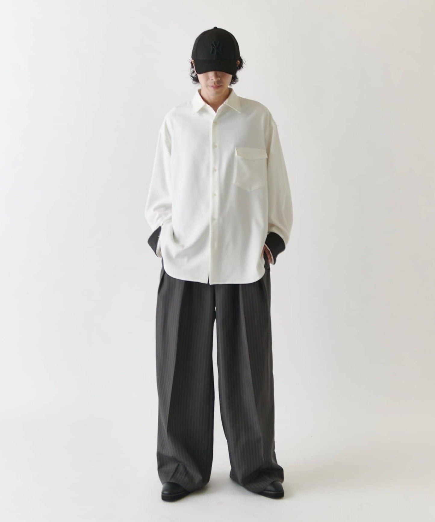 Neucon ニューコン 拼色寬袖口襯衫 2WAY