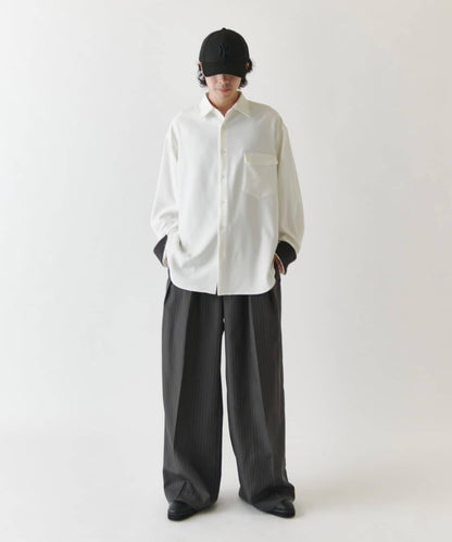 Neucon ニューコン 拼色寬袖口襯衫 2WAY