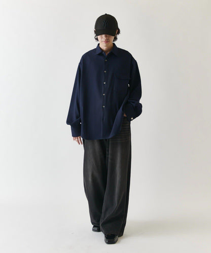 Neucon ニューコン 拼色寬袖口襯衫 2WAY