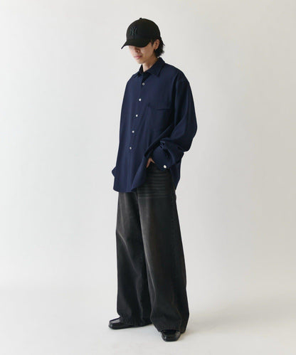 Neucon ニューコン 拼色寬袖口襯衫 2WAY