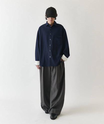 Neucon ニューコン 拼色寬袖口襯衫 2WAY