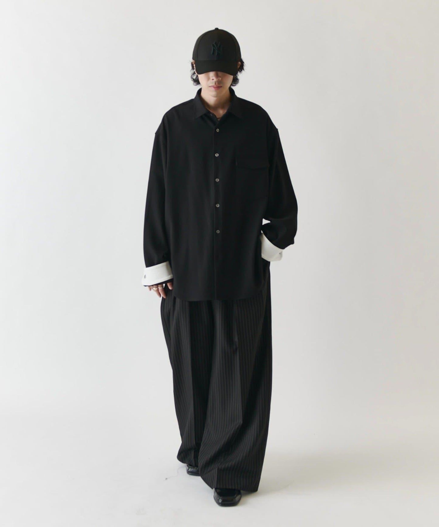 Neucon ニューコン 拼色寬袖口襯衫 2WAY