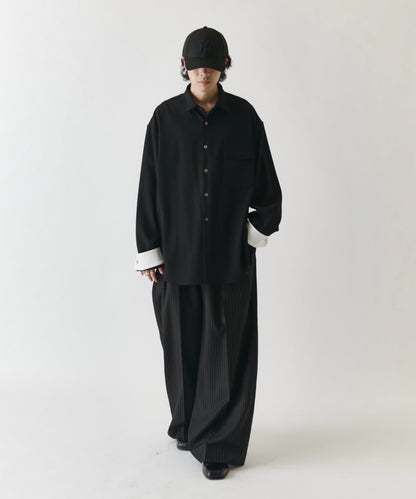 Neucon ニューコン 拼色寬袖口襯衫 2WAY