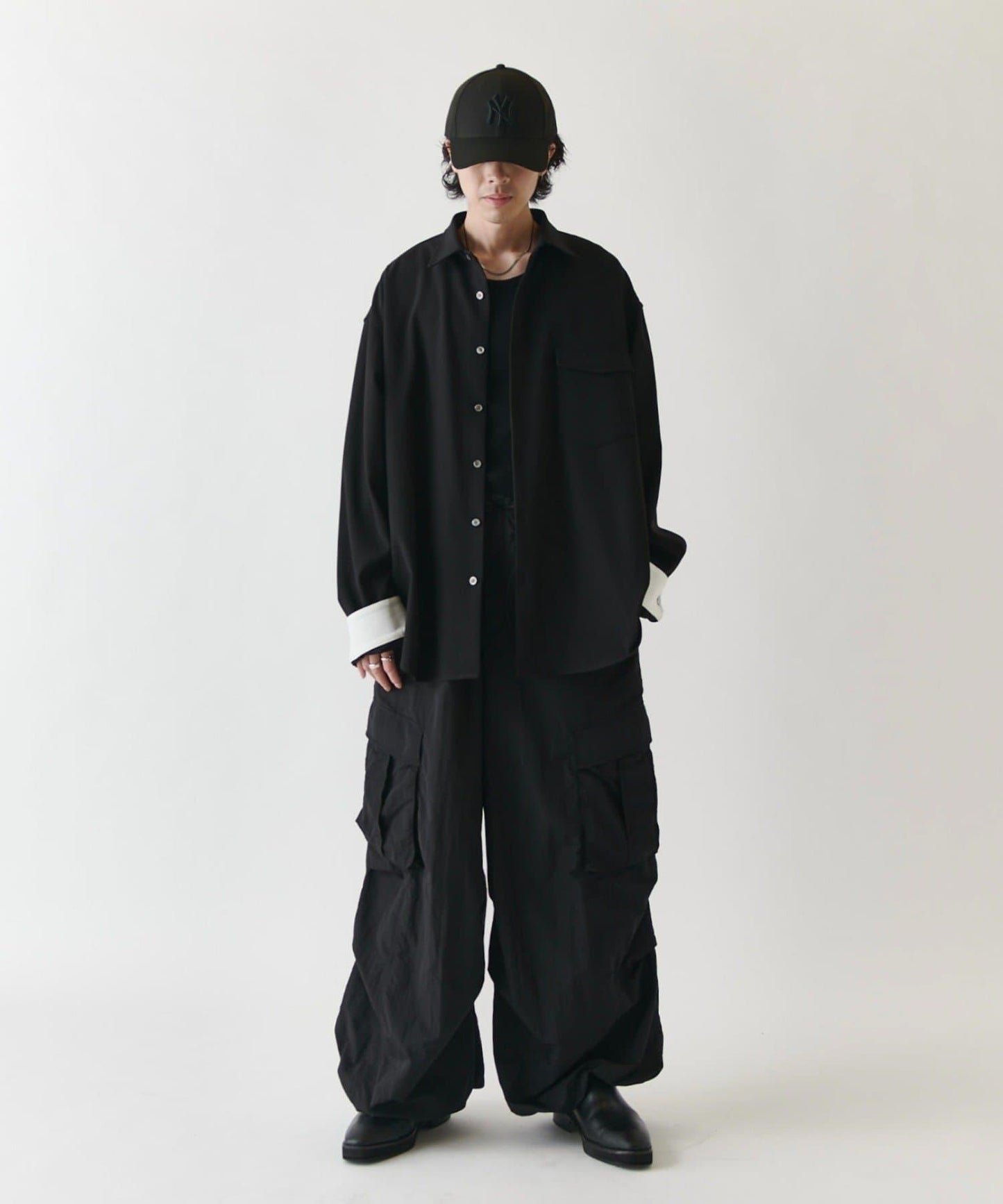 Neucon ニューコン 拼色寬袖口襯衫 2WAY