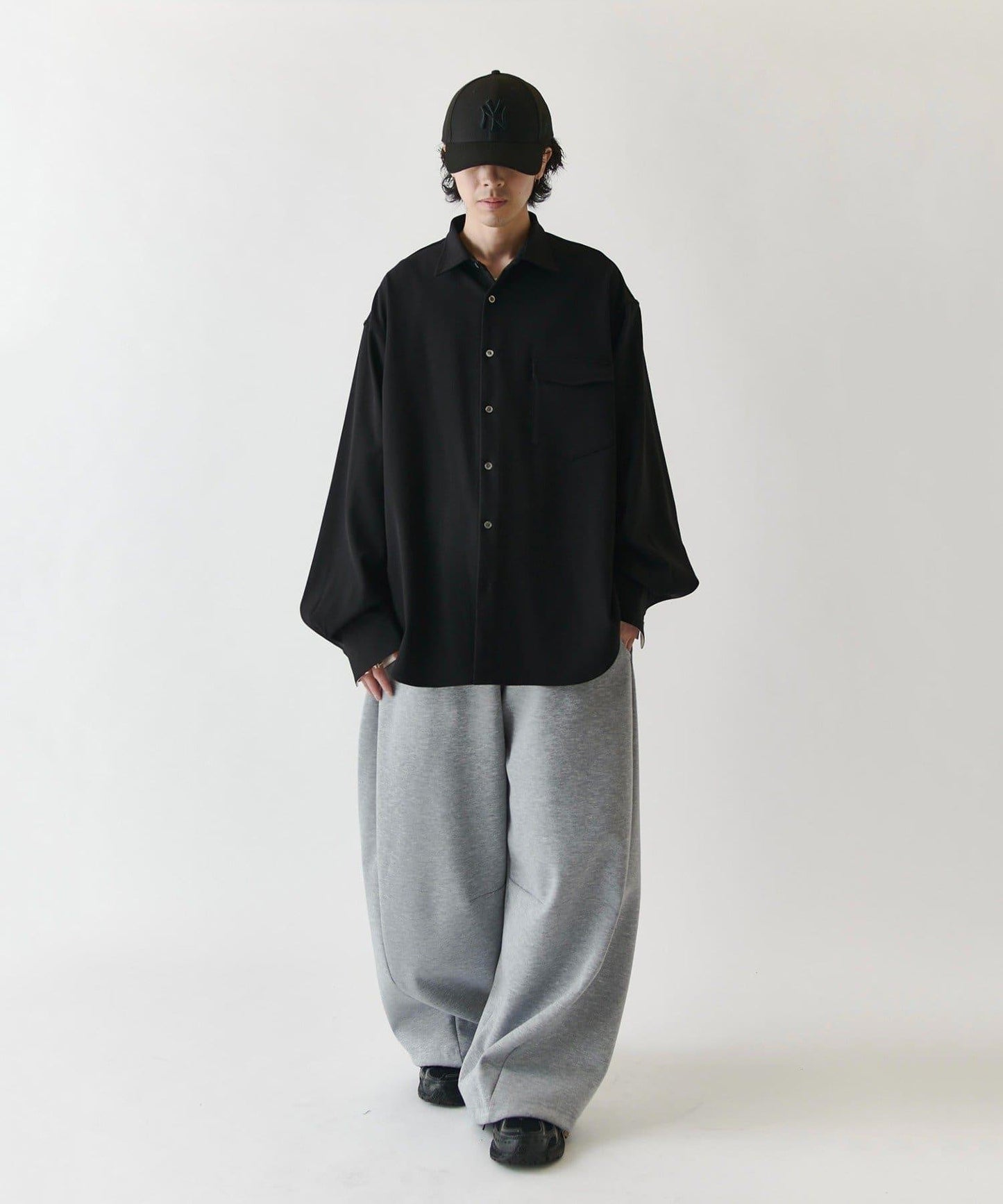 Neucon ニューコン 拼色寬袖口襯衫 2WAY