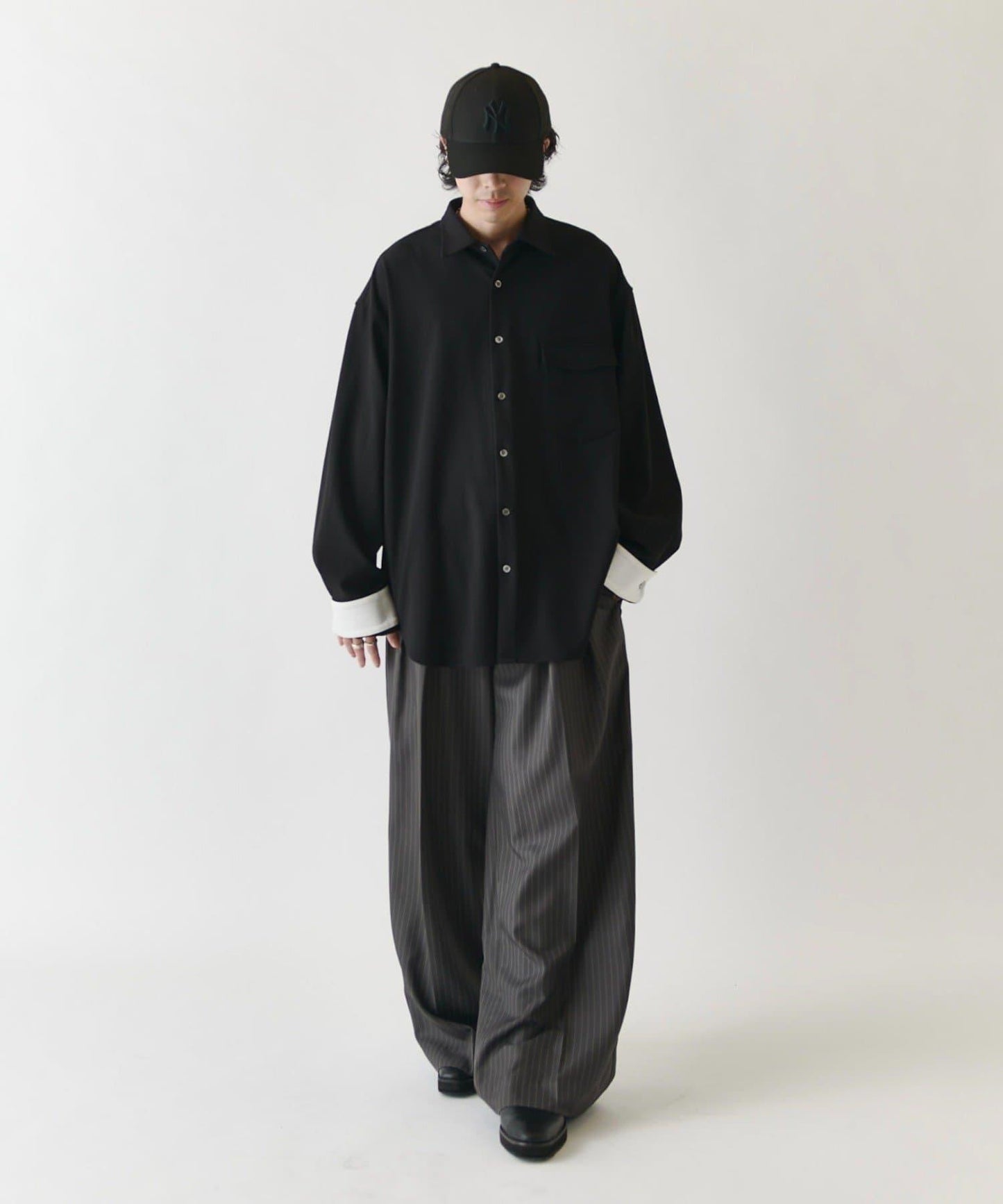 Neucon ニューコン 拼色寬袖口襯衫 2WAY