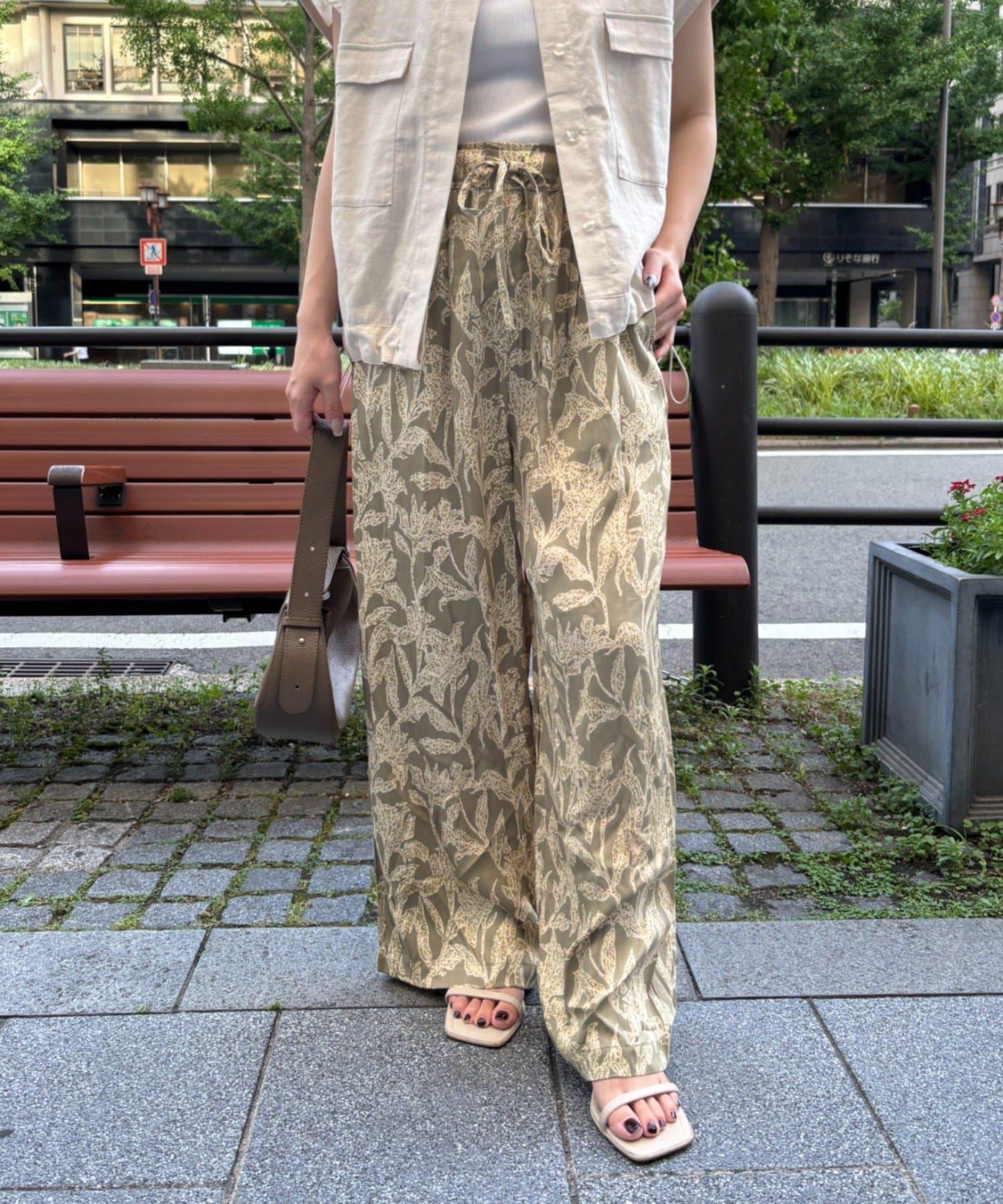 植物印花長褲