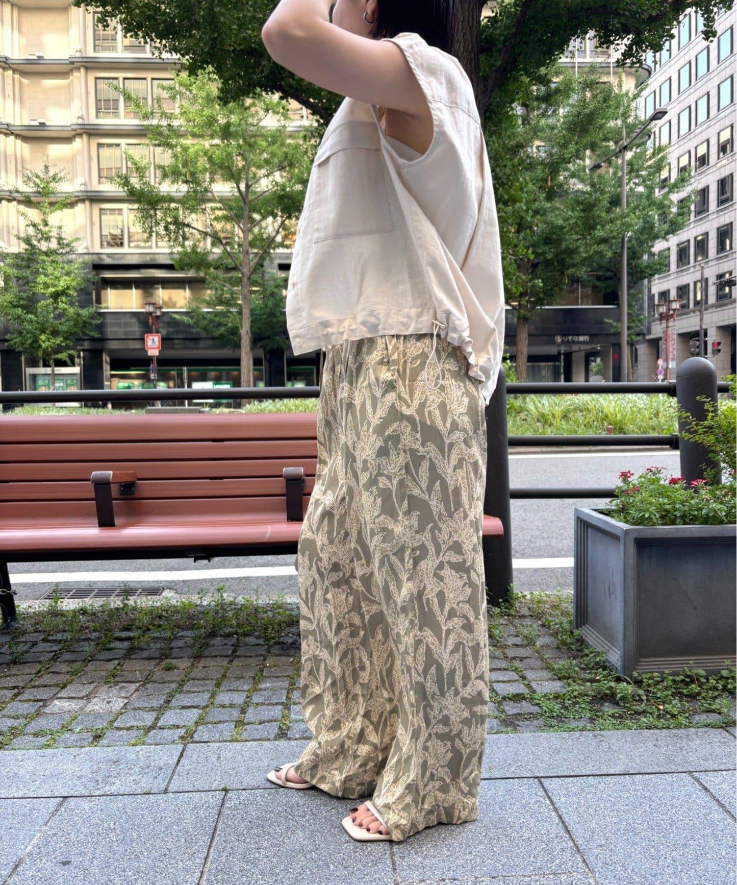 植物印花長褲