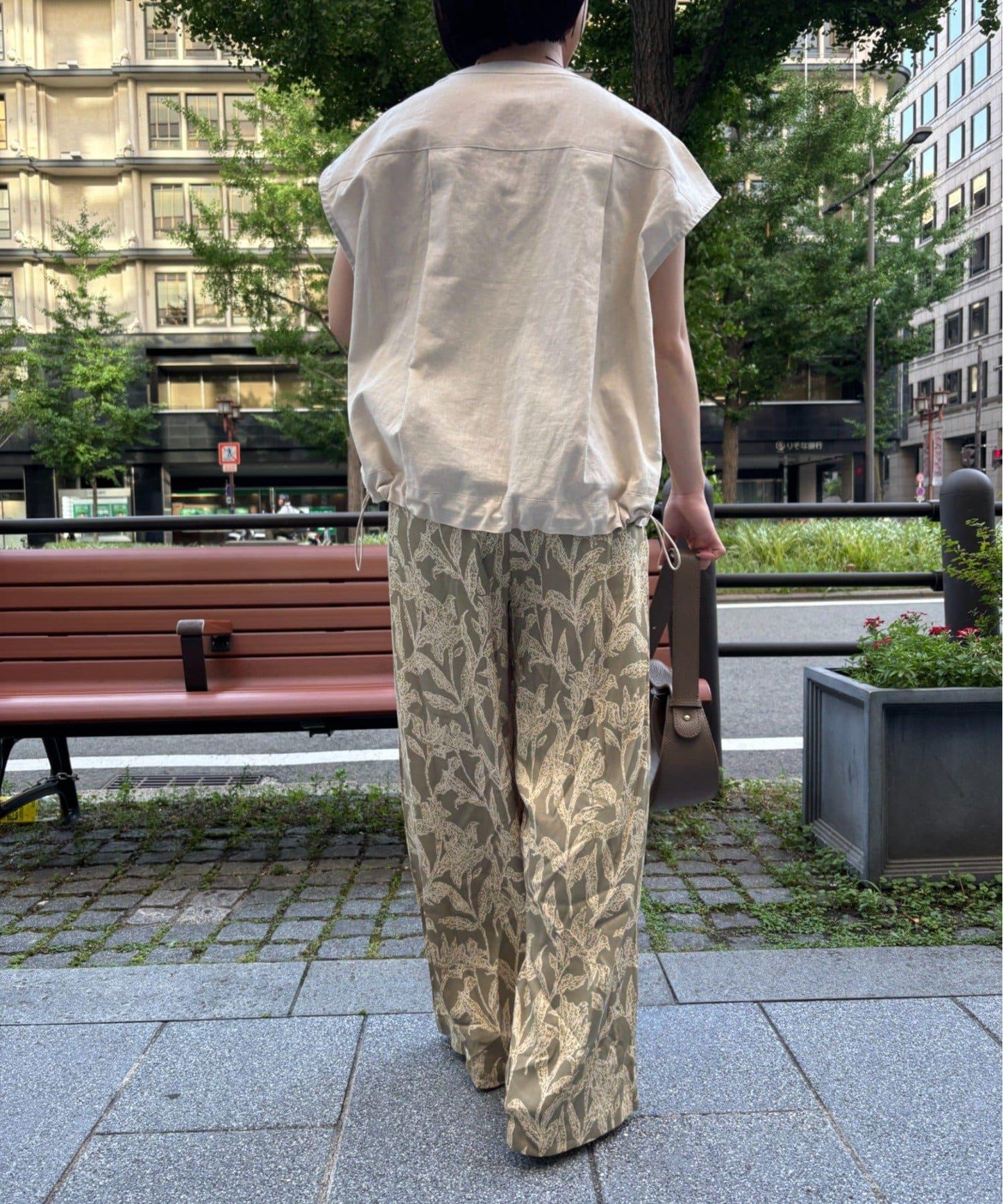 植物印花長褲