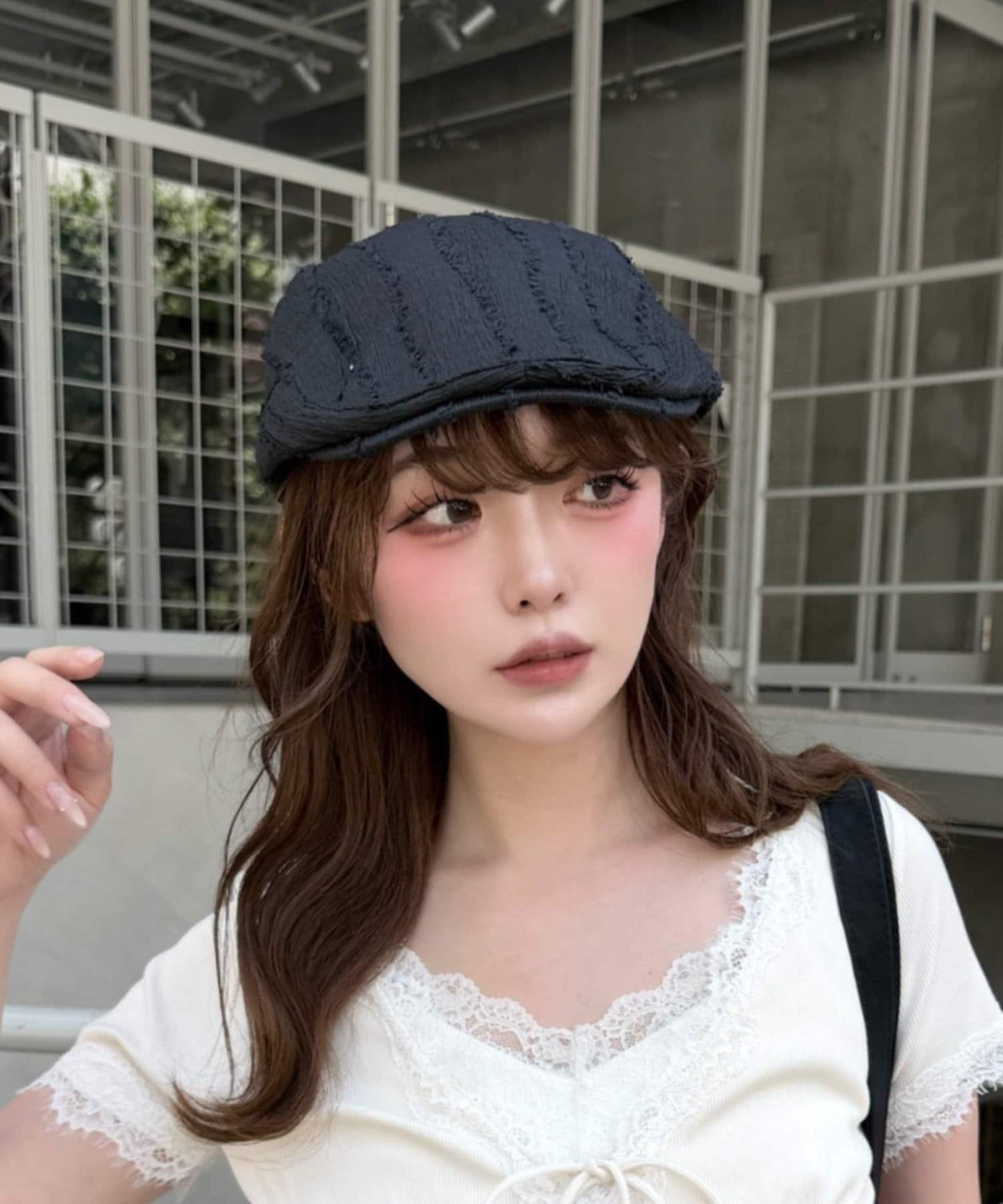 蕾絲 鴨舌帽