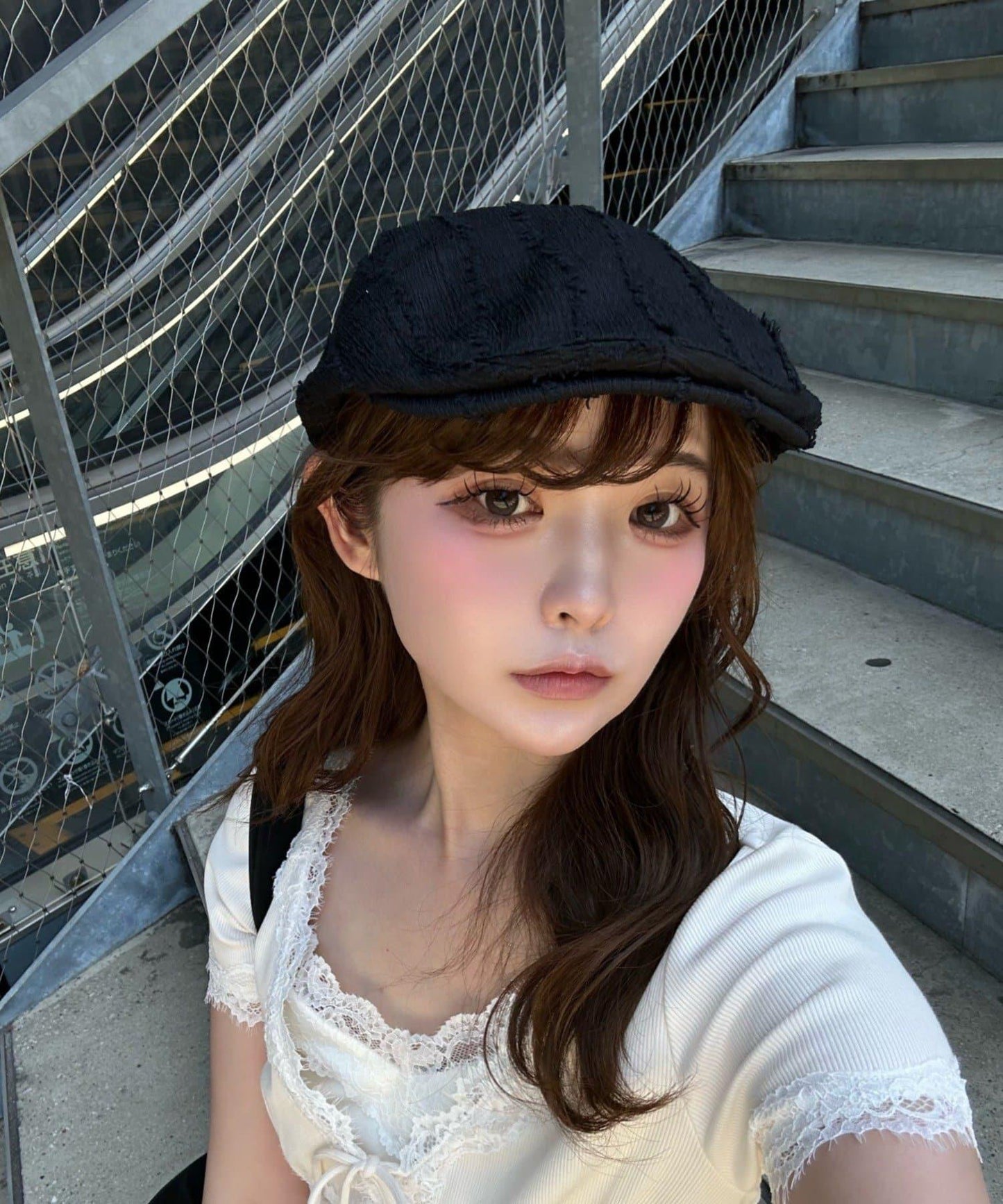 蕾絲 鴨舌帽