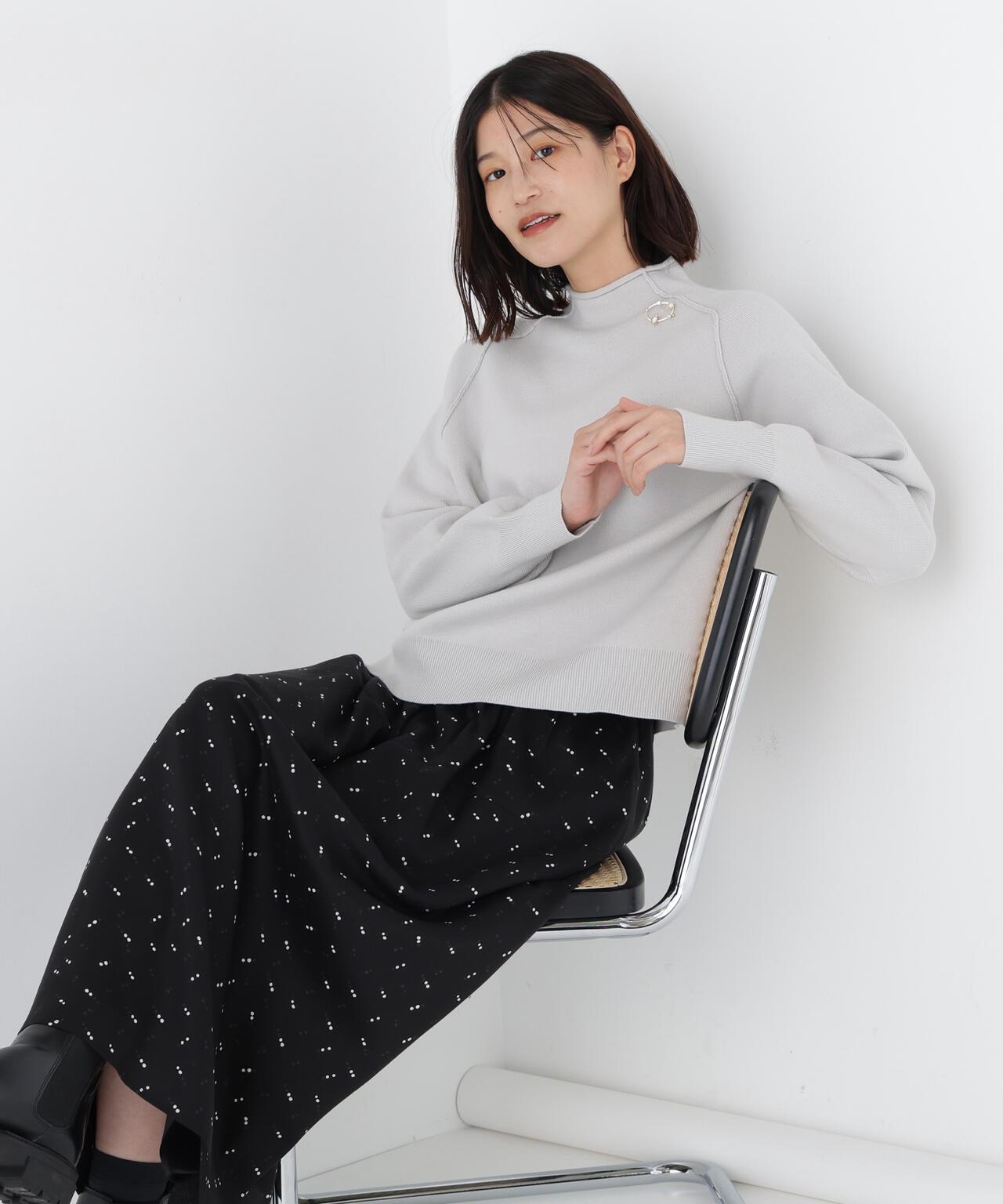 可機洗 提花棉 瓶領套頭衫