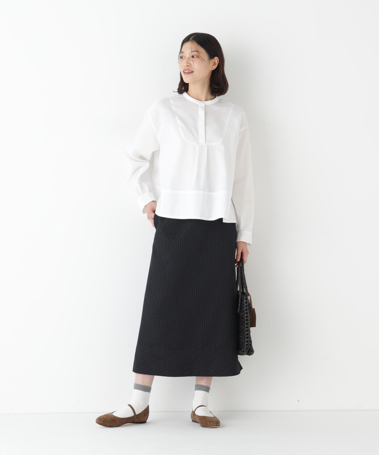 花朵波點提花半身裙