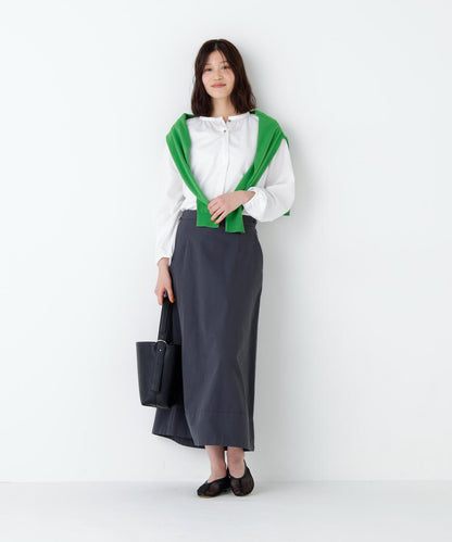 可水洗 印度刺繡無領襯衫