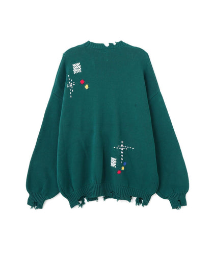 B omnivore HAND STITCH CREWNECK KNIT 手工縫線圓領針織衫