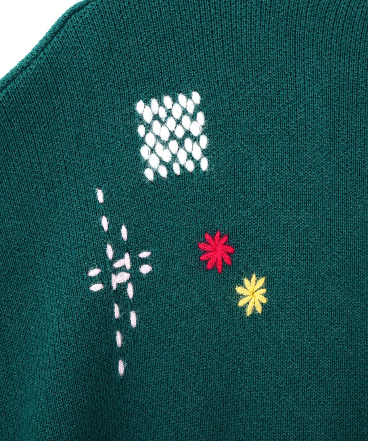B omnivore HAND STITCH CREWNECK KNIT 手工縫線圓領針織衫