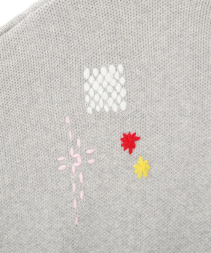 B omnivore HAND STITCH CREWNECK KNIT 手工縫線圓領針織衫