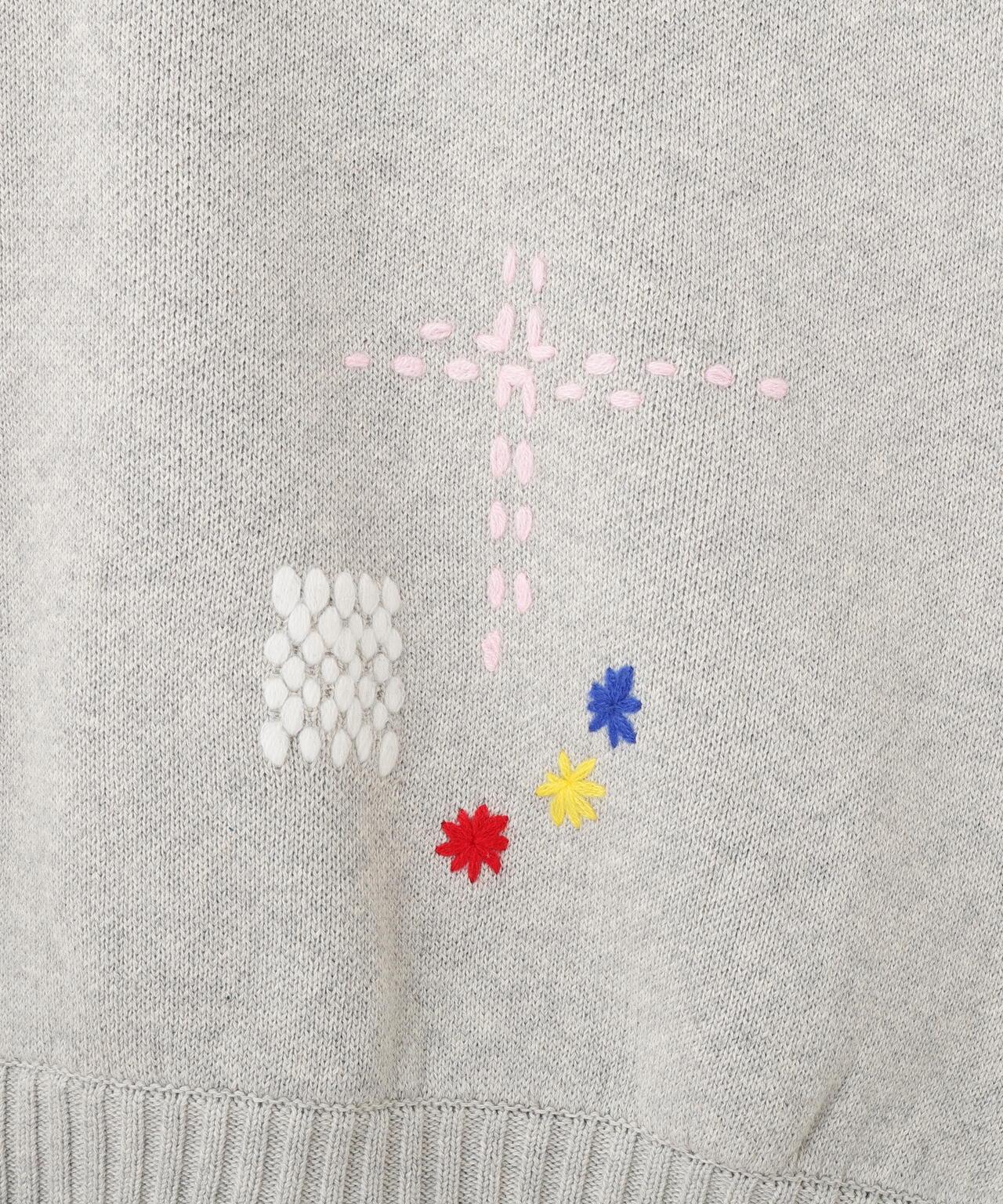 B omnivore HAND STITCH CREWNECK KNIT 手工縫線圓領針織衫