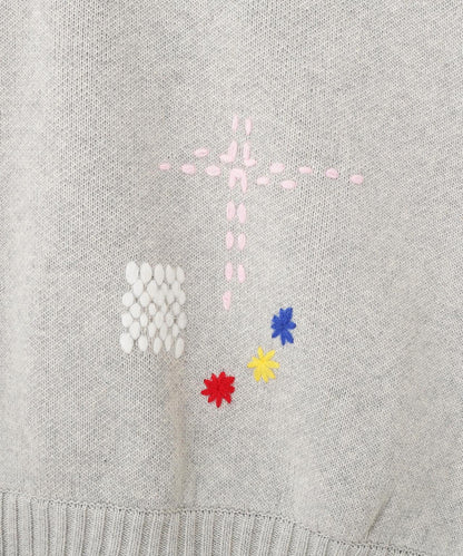 B omnivore HAND STITCH CREWNECK KNIT 手工縫線圓領針織衫