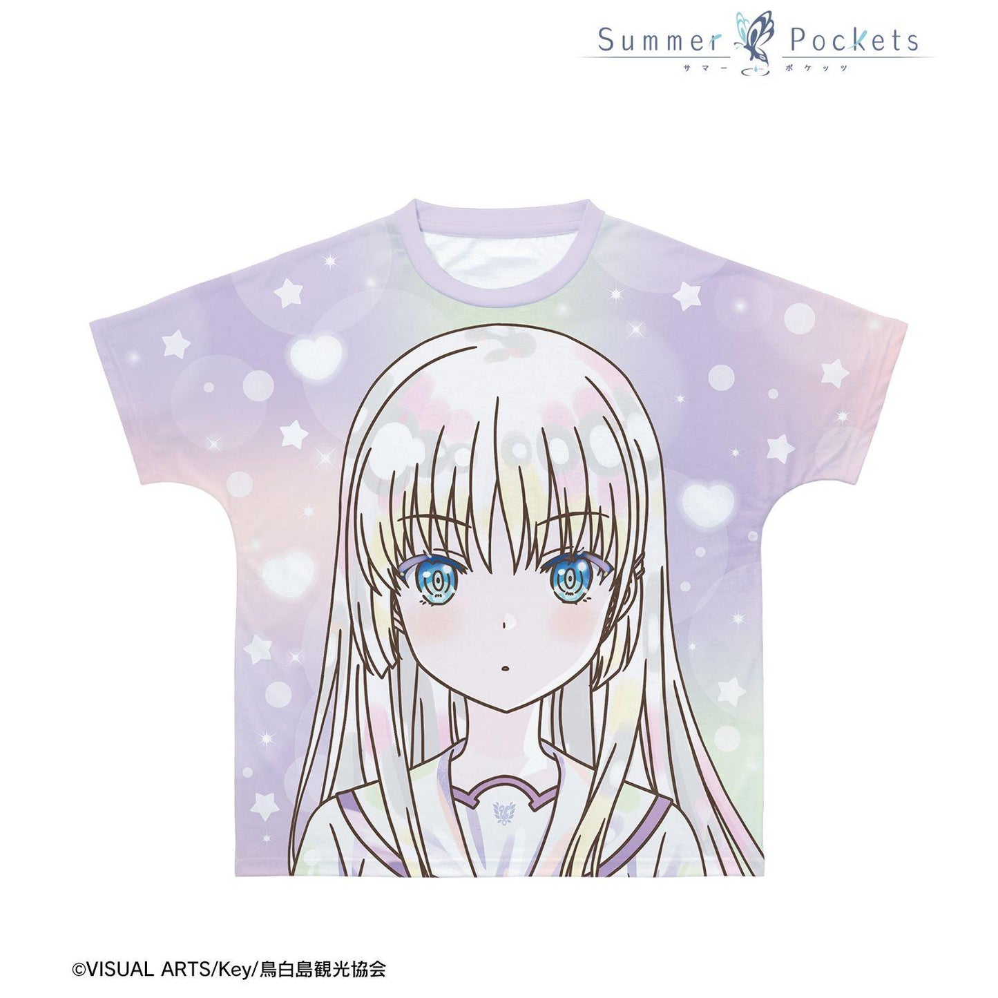 Summer Pockets 鳴瀨白羽 Ani-Art KAWAII label 全幅印花T恤 M碼