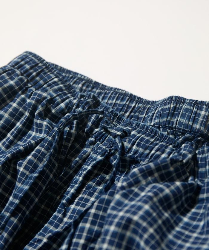 Indigo Madras Check Easy 長褲