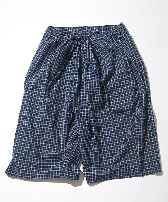 Indigo Madras Check 九分休閒褲