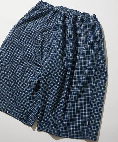 Indigo Madras Check 九分休閒褲