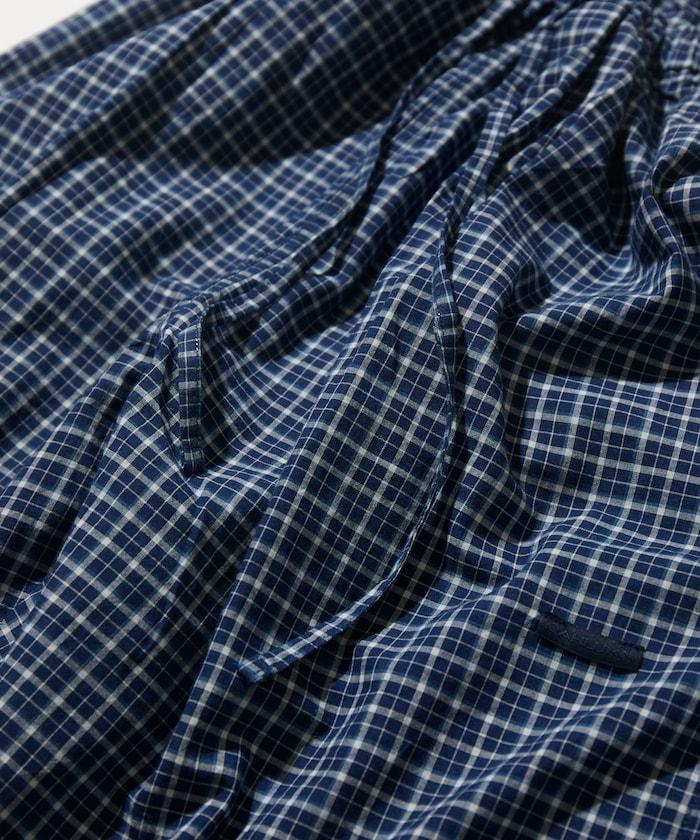 Indigo Madras Check 九分休閒褲