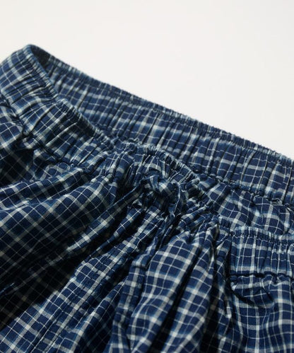 Indigo Madras Check 九分休閒褲