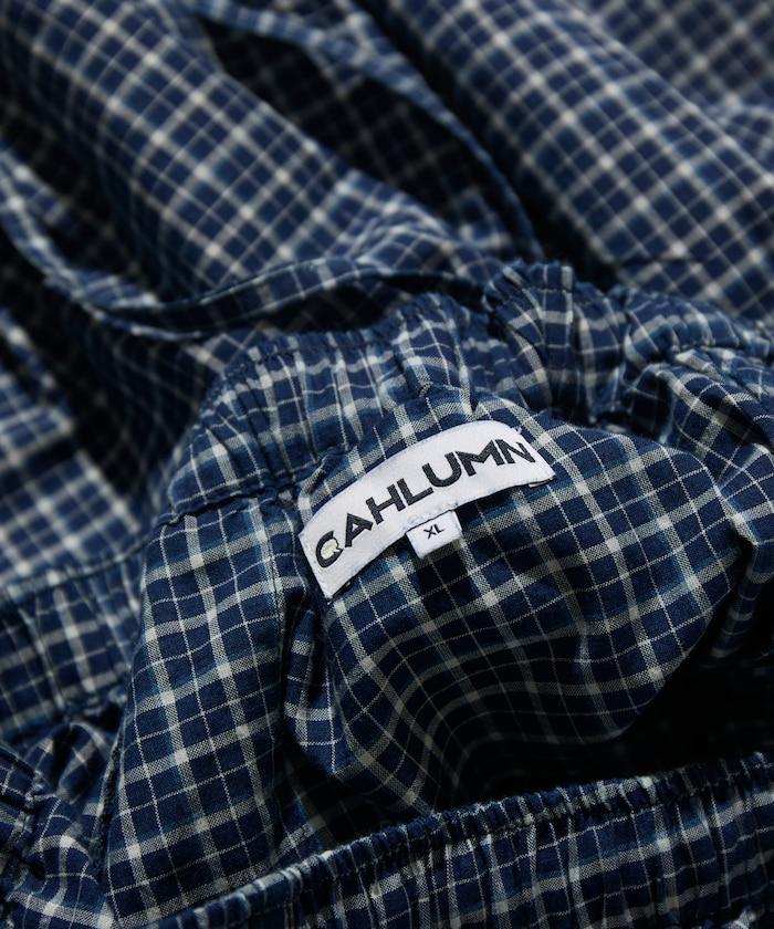 Indigo Madras Check 九分休閒褲