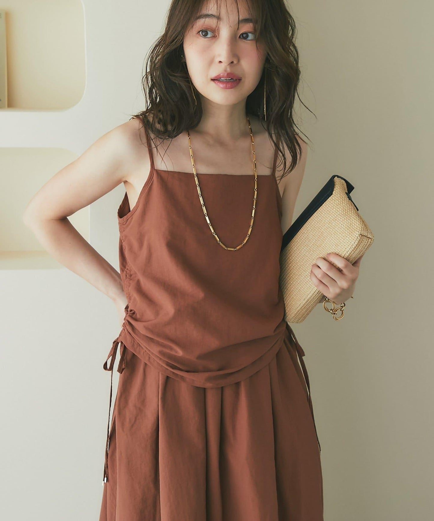 【La boutique BonBon】抽繩吊帶連衣裙