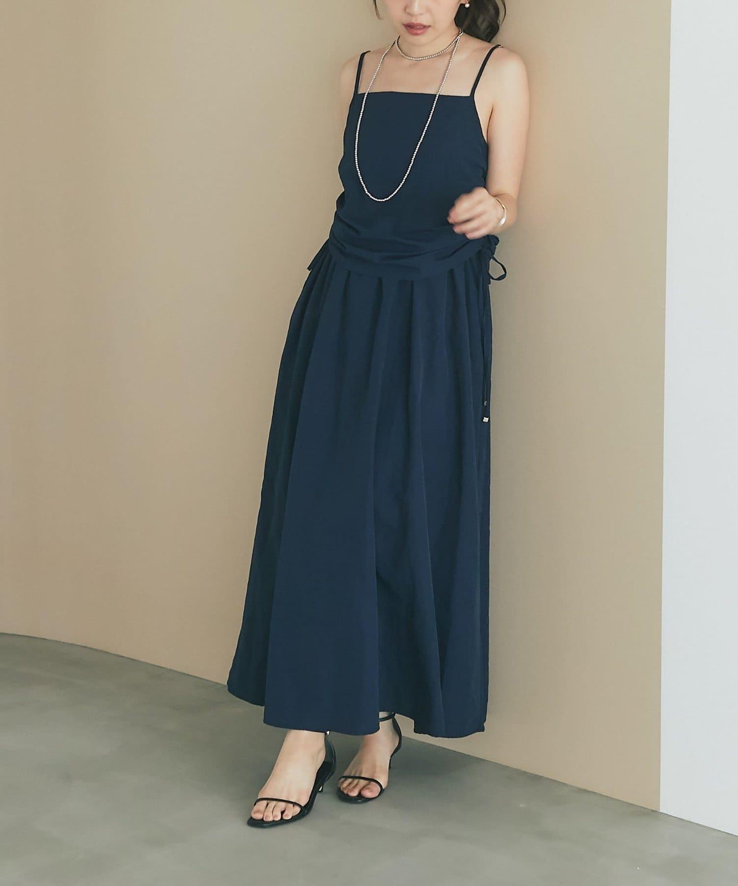 【La boutique BonBon】抽繩吊帶連衣裙