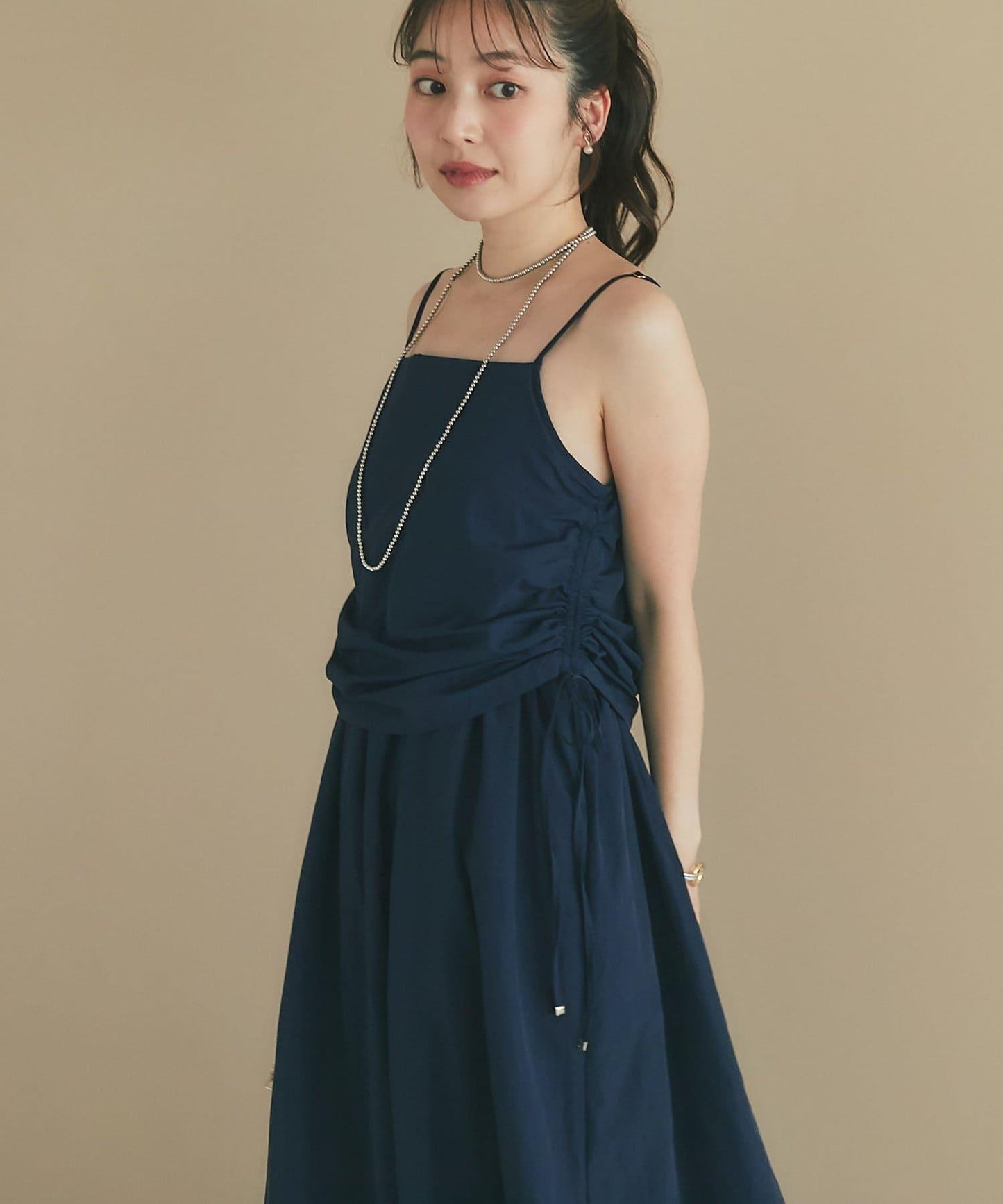 【La boutique BonBon】抽繩吊帶連衣裙