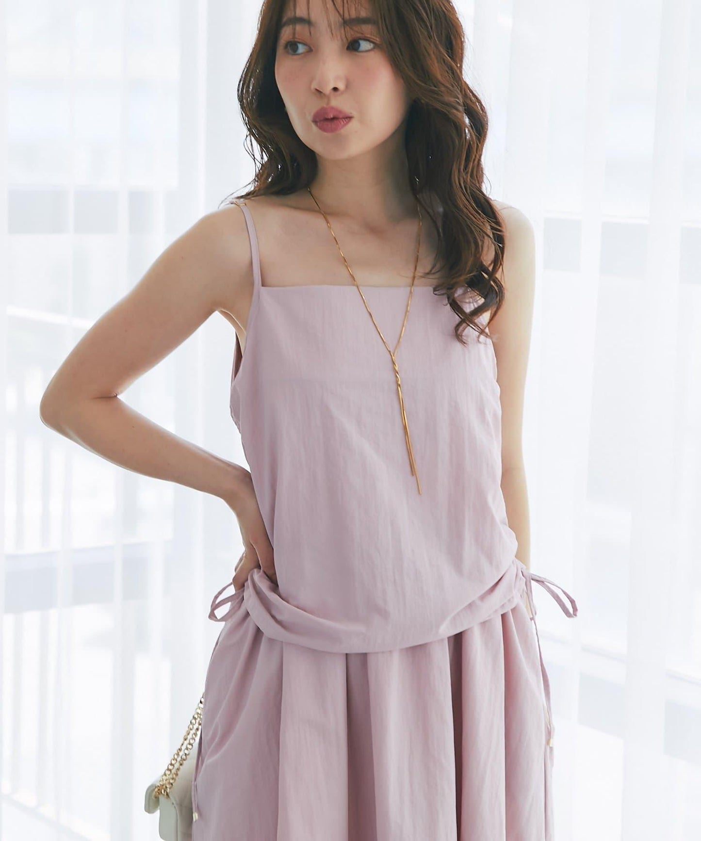 【La boutique BonBon】抽繩吊帶連衣裙