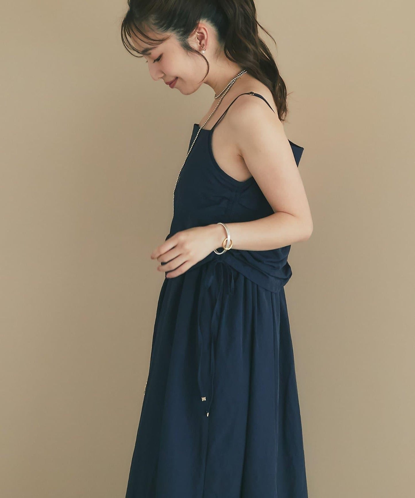 【La boutique BonBon】抽繩吊帶連衣裙