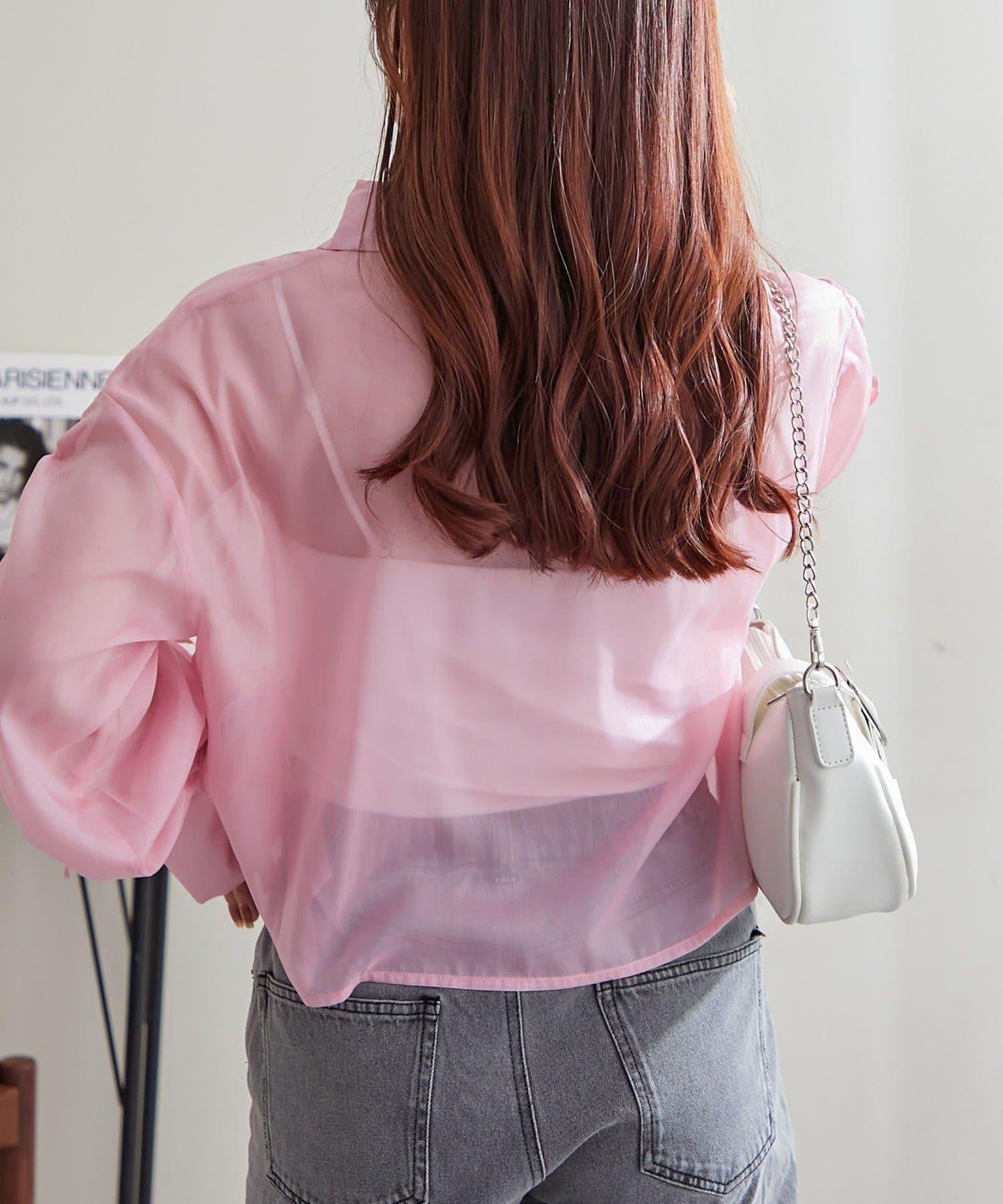 【continuer】袖クシュクシュシアーシャツ