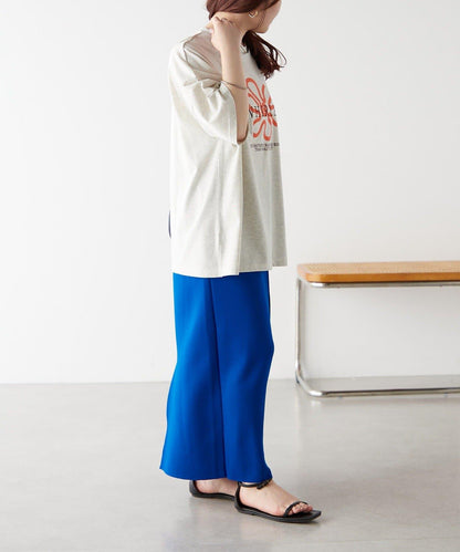 【continuer】アート花ロゴ刺繍T