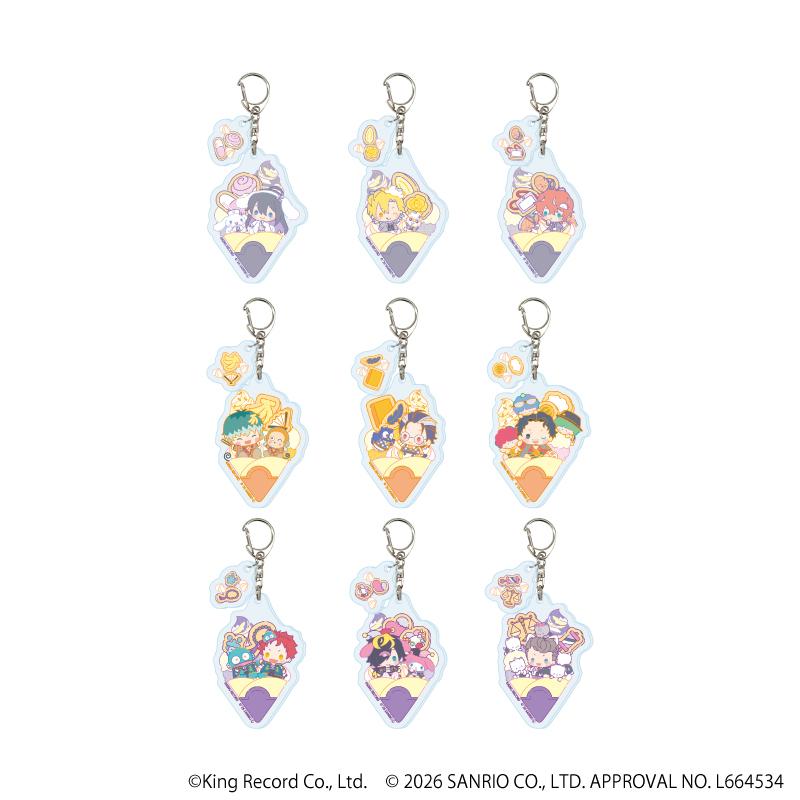 ヒプノシスマイク SANRIO NAKAYOKU EDIT_パーツ付きアクリルキーホルダー02/コンプリートセット(全9種)(コラボイラスト)【コンプリートセット/9個入り】