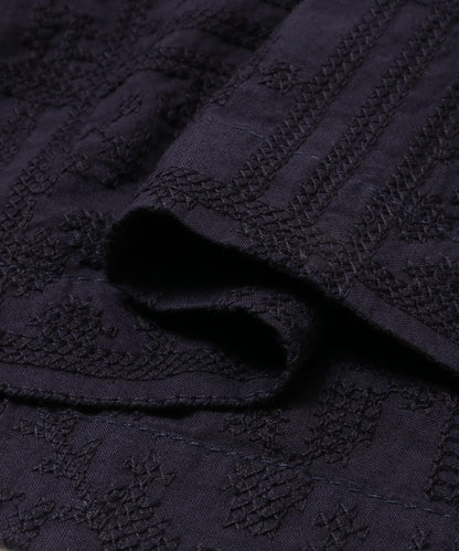 棉質刺繡闊腿襯衫