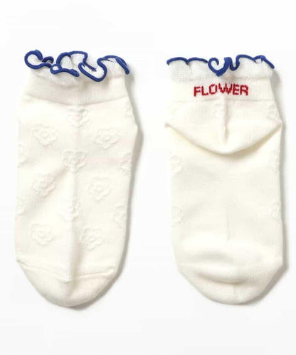 3P対象A ハート・お花透かし柄ショートソックス