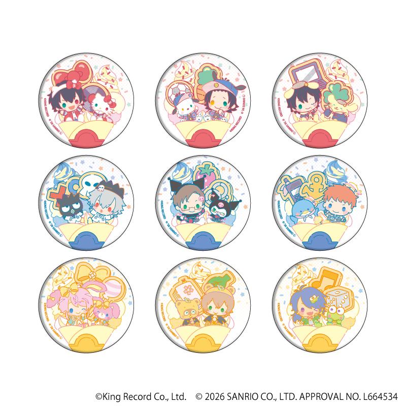 ヒプノシスマイク SANRIO NAKAYOKU EDIT_缶バッジ03/コンプリートセット(全9種)(コラボイラスト)【コンプリートセット/9個入り】