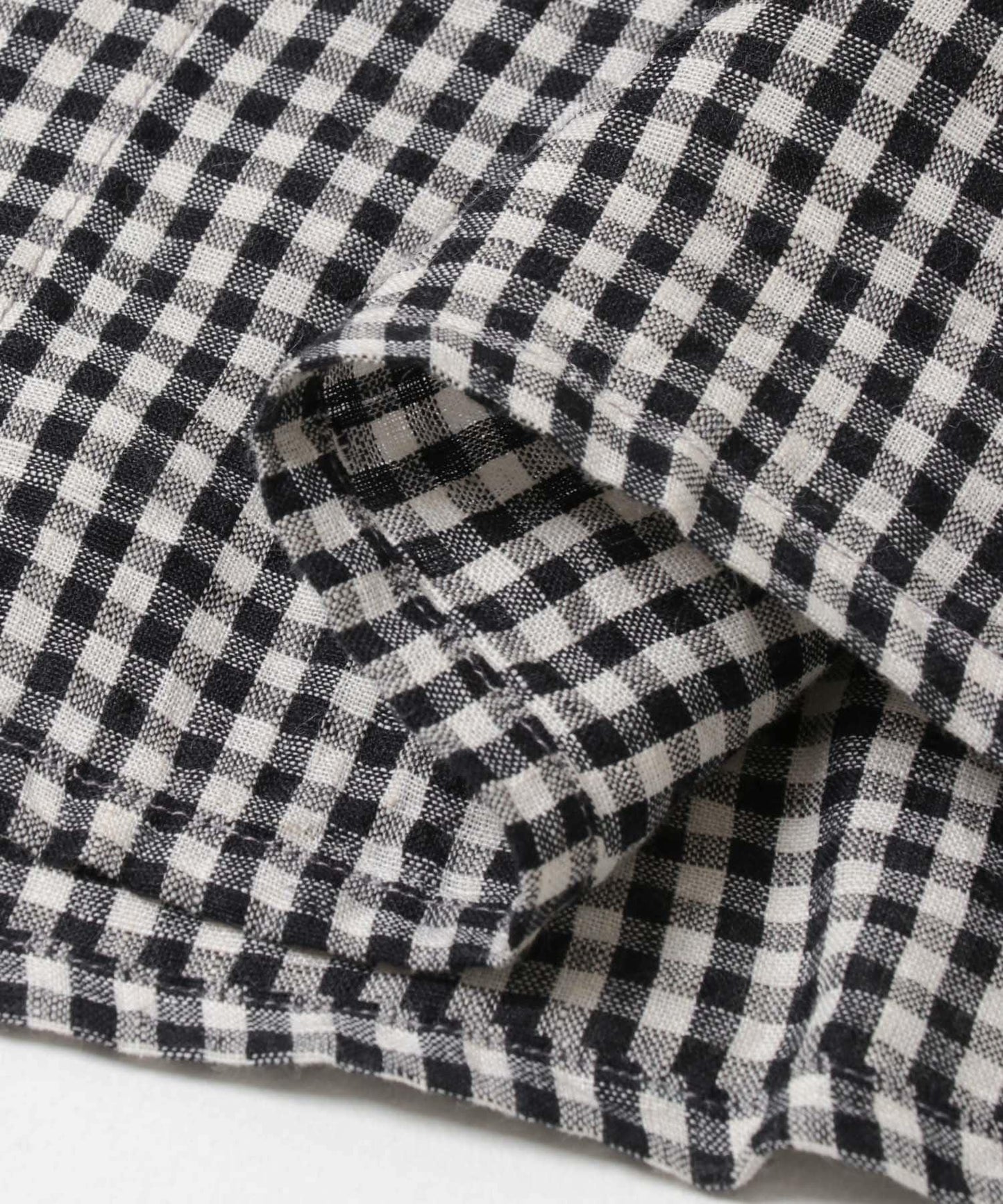 SOIL GINGHAM CHECK SHORT-SLEEVE DRESS