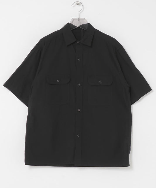 blurhmsROOTSTOCK H.T.CHAMBRAY WORK SHORT-SLEEVE