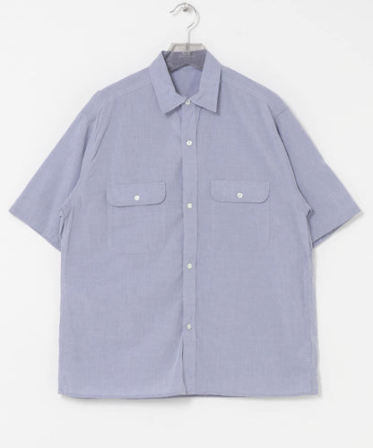blurhmsROOTSTOCK H.T.CHAMBRAY WORK SHORT-SLEEVE