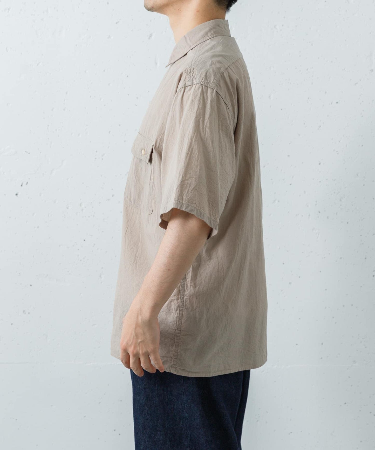blurhmsROOTSTOCK H.T.CHAMBRAY WORK SHORT-SLEEVE